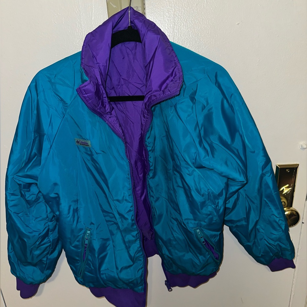 Columbia Reversible Purple and Teal Jacket